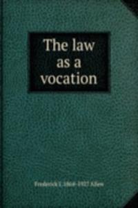 law as a vocation