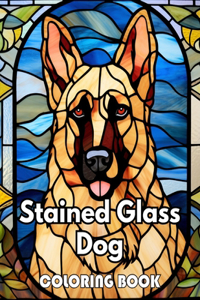 Stained Glass Dog Coloring Book