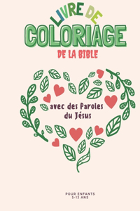 Un Livre de coloriage de la bible avec paroles du jésus