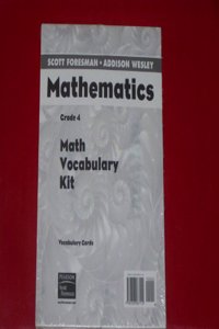 Scott Foresman Addison Wesley Math 2004 Vocabulary Kit Cards Grade 4