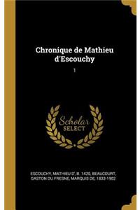 Chronique de Mathieu d'Escouchy