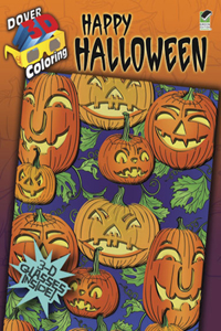 3-D Coloring Book: Happy Halloween
