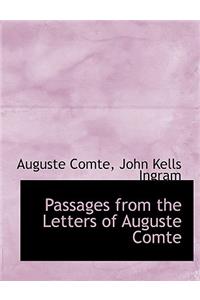 Passages from the Letters of Auguste Comte