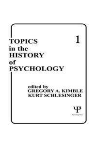 Topics in the History of Psychology