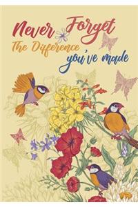 Never forget the difference you've made
