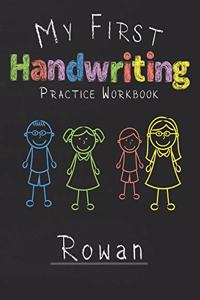My first Handwriting Practice Workbook Rowan