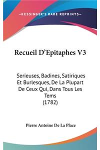 Recueil D'Epitaphes V3