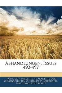 Abhandlungen, Issues 492-497
