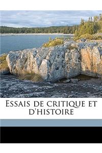 Essais de critique et d'histoire