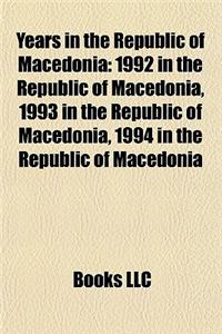 Years in the Republic of Macedonia