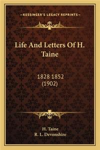 Life and Letters of H. Taine