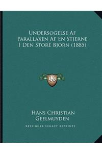 Undersogelse Af Parallaxen Af En Stjerne I Den Store Bjorn (1885)