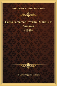 Causa Samama Governo Di Tunisi E Samama (1880)