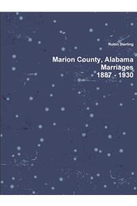 Marion County, Alabama, Marriages, 1887 - 1930