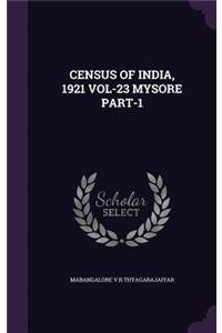 Census of India, 1921 Vol-23 Mysore Part-1