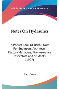 Notes On Hydraulics