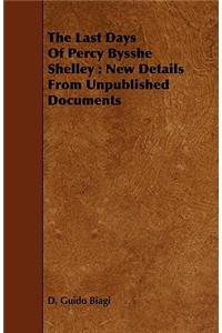 Last Days Of Percy Bysshe Shelley