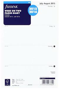 FILOFAX A5 WEEK ON TWO PAGES MID YEAR DI