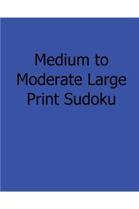 Medium to Moderate Large Print Sudoku