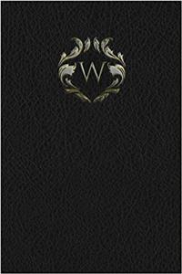 Monogram W Any Day Planner Notebook
