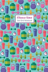 Fitness Time Dot Grid Notebook