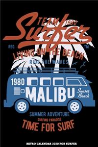 Retro Calendar 2020 For Surfer