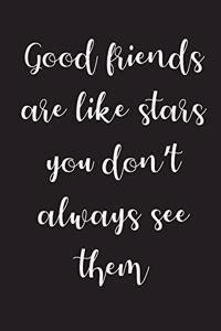 Good Friends Are Like Stars You Don't Always See Them But You Know They're Always There