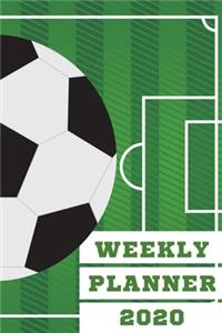 2020 Weekly Planner: Calendar with full note section - Weekly monthly calendar - Fútbol