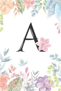 Monogrammed Floral A Journal by Crazy Beautiful Designs