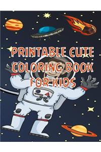 Printable Cute Coloring Book for Kids. Robot Coloring Book. Robot Coloring Book For Kids. 50 Pages - 8.5