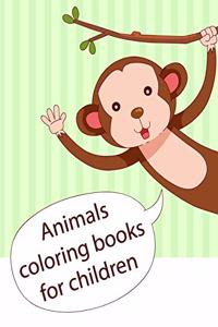 Animals coloring books for children