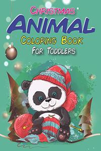 Christmas Animal Coloring Book for Toddlers