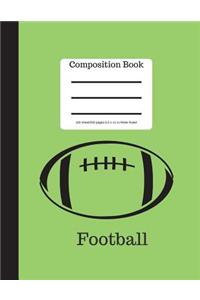 Composition Book 100 Sheet/200 Pages 8.5 X 11 In.-Wide Ruled-Sports Football