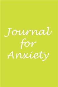 Journal for anxiety