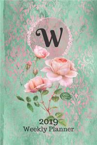 Letter W Personalized 2019 Plan on It Weekly Planner