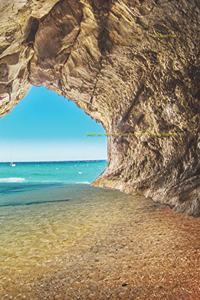 Beach Sea Rock Water Blue Cave Summer Holiday Notebook