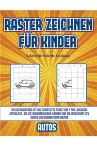 Schritt für Schritt Zeichnen (Raster zeichnen für Kinder - Autos)