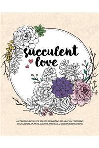 Succulent Love Adult Coloring Books