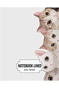 Notebook Lined Cat Vertical: Notebook Journal Diary