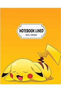 Notebook Lined Pikachu: Notebook Journal Diary