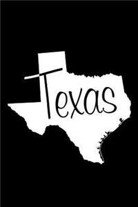 Texas - Black Lined Notebook with Margins