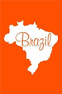 Brazil - Orange Lined Notebook with Margins