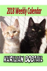 2018 Weekly Calendar Kurilian Bobtail