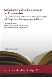 Verlegerische Geschaftskorrespondenz Im 18. Jahrhundert