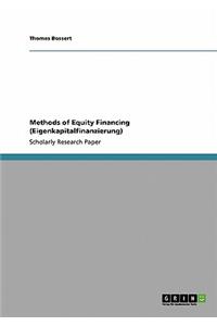 Methods of Equity Financing (Eigenkapitalfinanzierung)