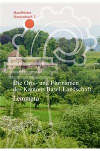 Die Orts- Und Flurnamen Des Kantons Basel-Landschaft