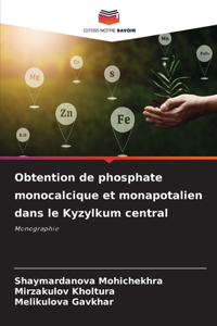 Obtention de phosphate monocalcique et monapotalien dans le Kyzylkum central