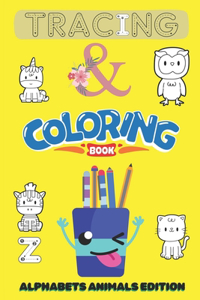 Animal Alphabet Tracing and Coloring Book