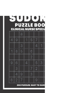 Sudoku Book For Clinical Nurse Specialist Easy to Hard