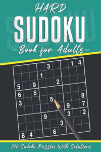 Hard Sudoku Book for Adults